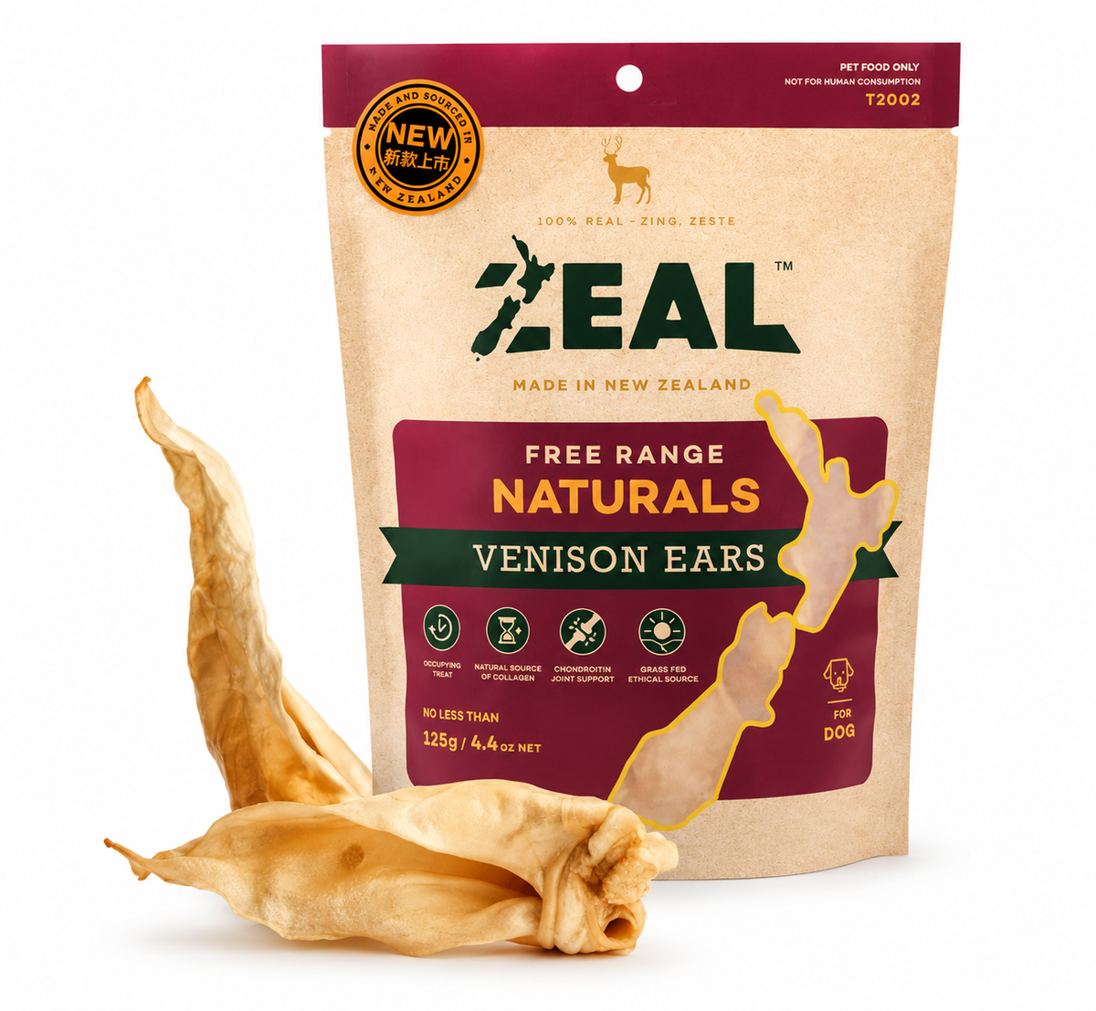 Zeal Free Range Naturals Venison Ears 125g